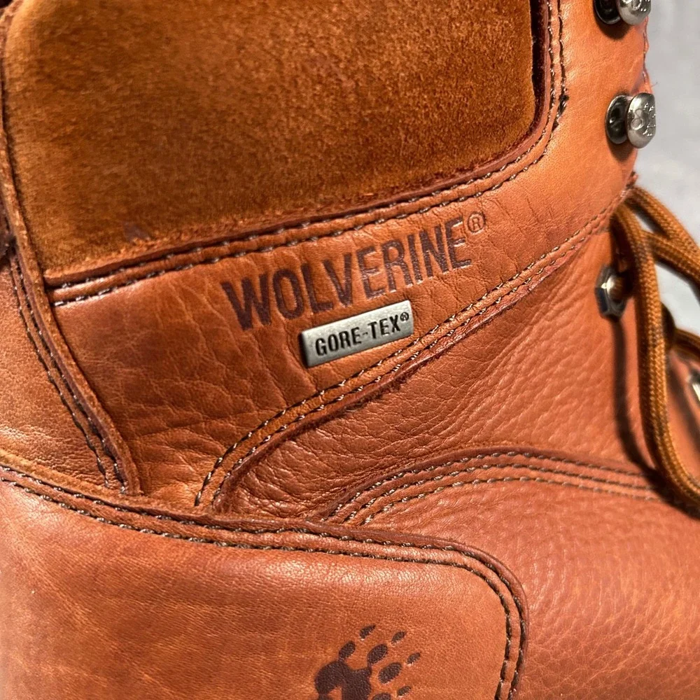 Wolverine Work Boots DuraShocks Gore-Tex Steel Toe Brown 02564 Mens 8.5 EW
